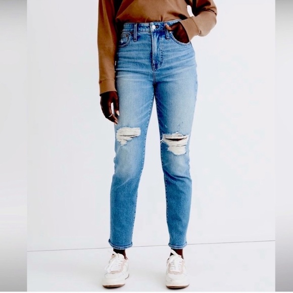 Madewell NWT Curvy Perfect Vintage Distressed Jeans Women's 24 #NC352‎ - Picture 1 of 11